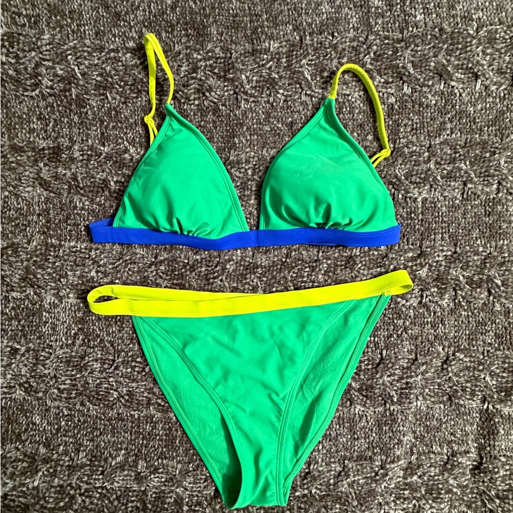 Wild Fable Green and Yellow Bikini